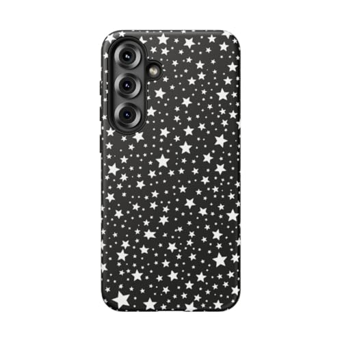 Coque rigide mate Samsung S25 Plus étoiles anti-traces de doigts noire