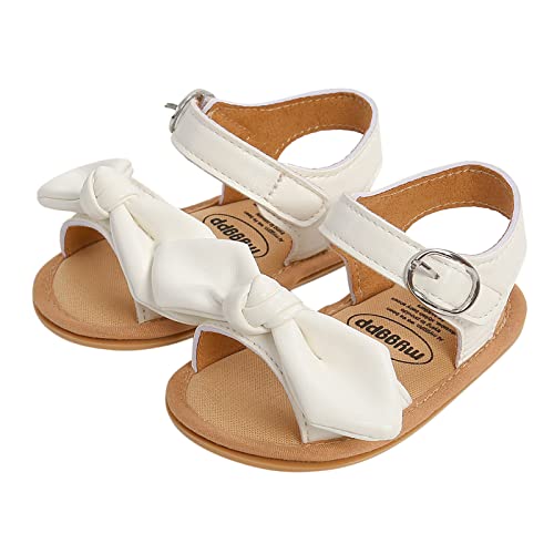 POLG Sandálias para bebês meninos e meninas, sola de borracha macia, bico aberto, sapatos infantis d