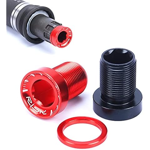 COONIUM M15 Crank Arm Bolts, Bike Crankarm Crank Bolt for Shimano ISIS splined spindles, Two Color Options, Pack of 2 (Black) Cover