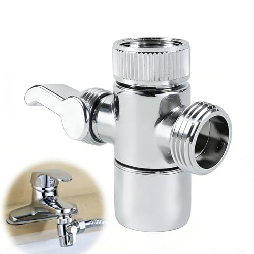 Diverteur De Robinet 3 Voies En Laiton, Avec Adaptateur M22 Vers M24, Inverseur Douche Pour Évier Et Douche Adaptateur Robinet Lave Vaisselle Inverseur Vanne