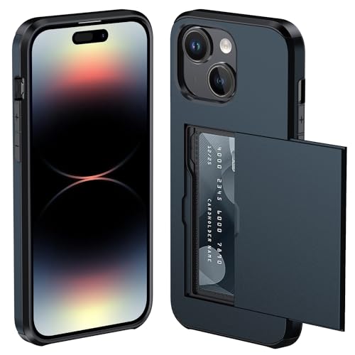 �Ή� iPhone 13 mini/12 mini �p�P�[�X �J�[�h���[ �w�� �ČRMIL�K�i �ϏՌ� �A�C�t�H��13 mini/12 mini �P�[�X IC�J�[�h���[ �����h�~ �S�ʕی� �w��h�~ ����~�� �C�菝�h�~ �u���[