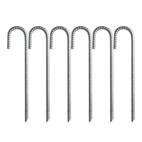 Piquets de tente de jardin pour sol dur : ancrage en J antirouille