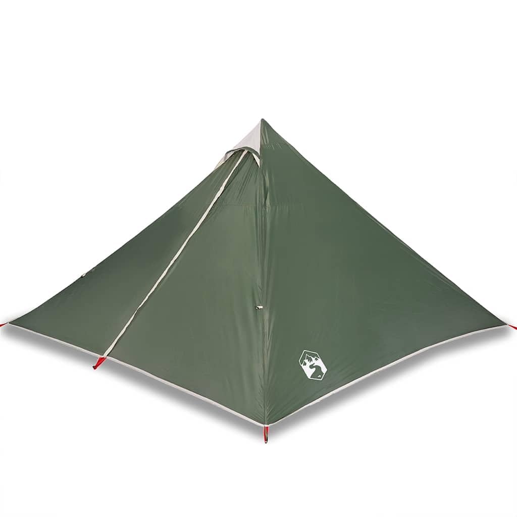 Tienda familiar tipo 7 personas gris y naranja impermeable con postes