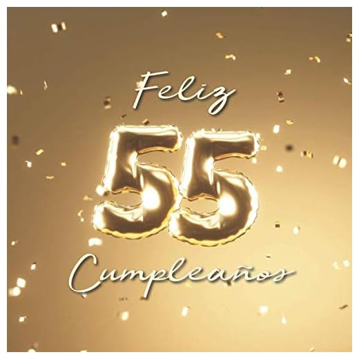 Feliz 55 Cumpleaños: Libro de visitas con 110 páginas - Couverture Globos Oro