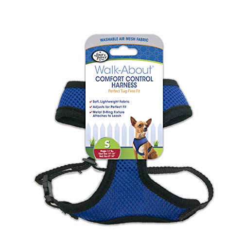 Image of Four Paws Comfort Control Dog Harness Blue Small