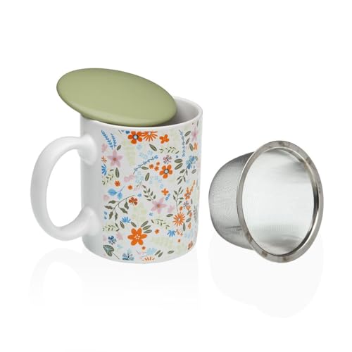 Taza con Filtro para Infusiones Versa Flores - Marca: Versa - EAN: 8420327572455