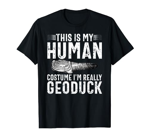 Gooey Duck Lustiges Geoduck Hunter Halloween Kostüm T-Shirt