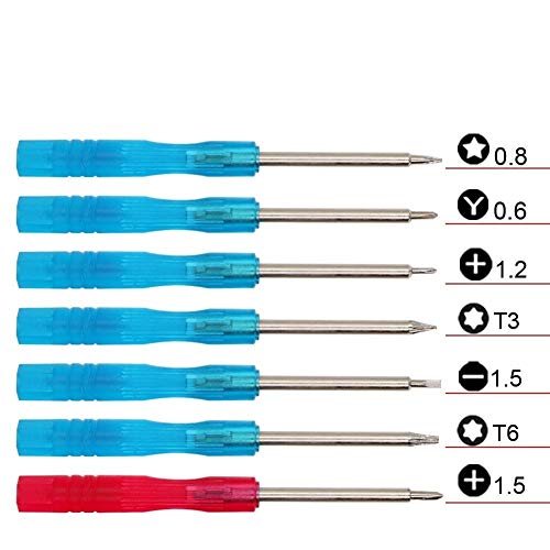 Hohe Qualität 7pcs Mini-Schraubendreher-Set 0,6 Y / 1.2 + / T3 / T6 / 1.5 + / 1.5- Schraubendreher Startseite DIY Hand-Reparatur-Werkzeuge for