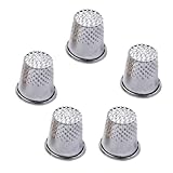 BESTonZON 50 Stück Metallfingerhüte Fingerschutz Vintage für Selbstgemacht Handarbeiten Quilten Nähzubehör Silber 10 Stück