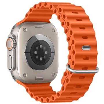 Pulseira esportiva de silicone Ocean - compatível com Apple Watch Ultra 2/Ultra de 49 mm, 45 mm e 44 mm, unissex, respirável, macia e impermeável para iWatch Ultra 2, iWatch Ultra série 10 de 46 mm