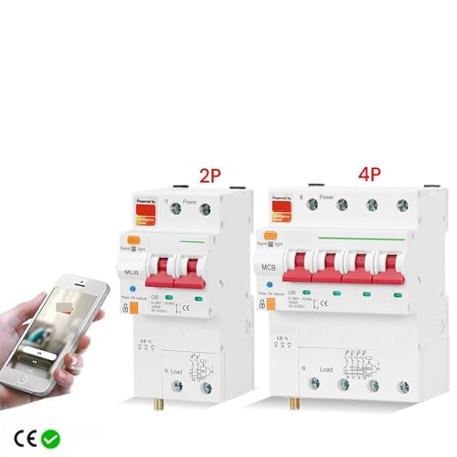 Compteur d'énergie intelligent 4P 63A 80A avec disjoncteur et protection fuite