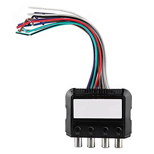 Convertidor de audio de 4 canales en plástico negro para coche