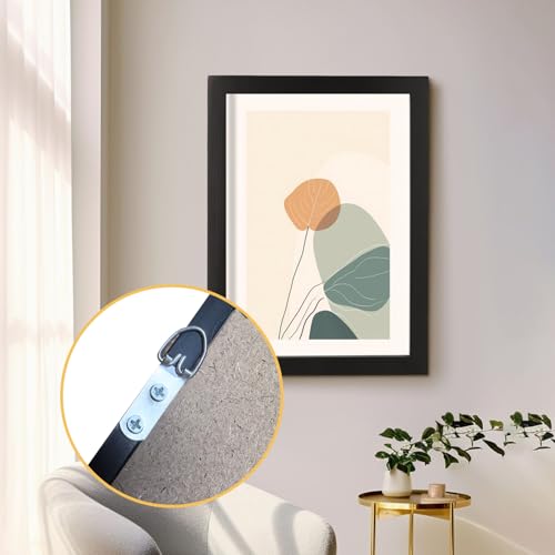 Image of 80 Pack D-Ring Picture Hangers, Heavy Duty Double Hole and Single Hole Hangers with Screws, for Hanging Clock Paintings Artwork Picture Frame Hook Photos Mirrors