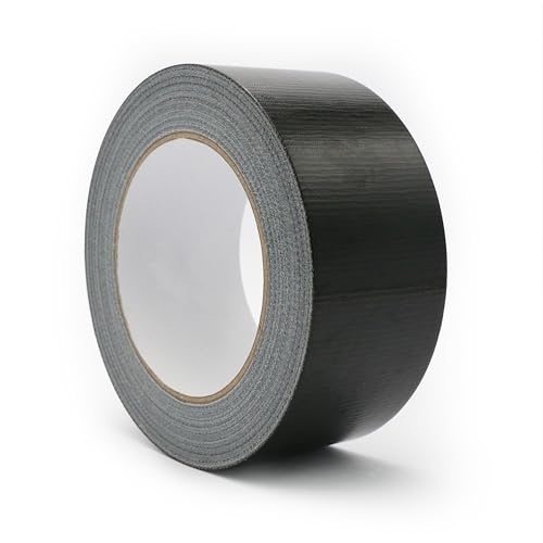 Image of Multi Purpose Black Duct Tape 2 Inch X 33 Yards, Heavy Duty Strong Adhesive Tape, No Residue, Waterproof All Weather, Tear by Hand, Industrial Repairs