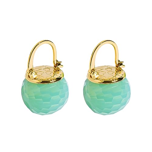 Image of Crystal Earrings for Women, Sparkly Austrian Crystal Disco Ball Earrings, 18K Gold Plated Post Drop Earrings with Colorful Spheres, Hypoallergenic & Lightweight, Ideal Gift for Her