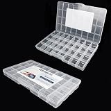 32 Grids Clear Plastic Organizer Box, Craft Storage Container for Beads Organizer, Art DIY, Crafts J