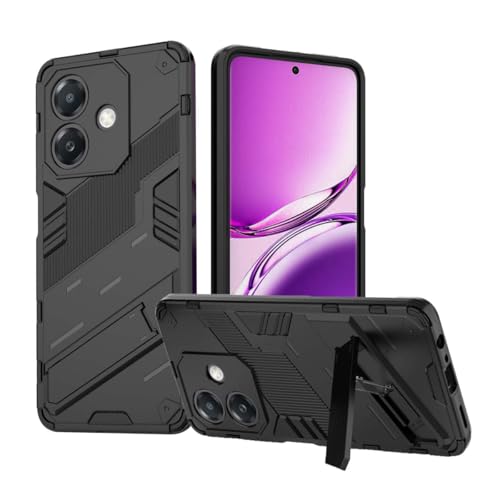 Custodia per Oppo A40 4G A40m Oppo A60 5G - Interno in morbido flessibile resistente guscio in policarbonato con supporto pieghevole angoli rinforzati per rigido silicone