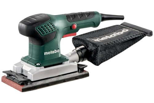 metabo Sander SR 2185-210 W, 92 x 184 mm Schleifplatte, 22.300/min Schwingzahl - Softgrip, leicht, ergonomisch, perfektes Schliffbild, vibrationsarm - Inkl. Koffer + Staubbeutel