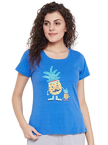 Image of Clovia Women's Cotton Rich Printed T-Shirt