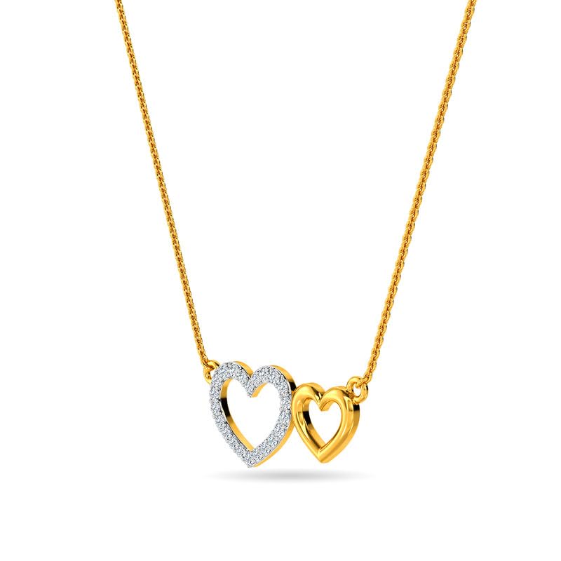 Image of KISNA JEWELS 18K BIS Hallmark Pure White Gold & SI Real Diamond Pendant for Women