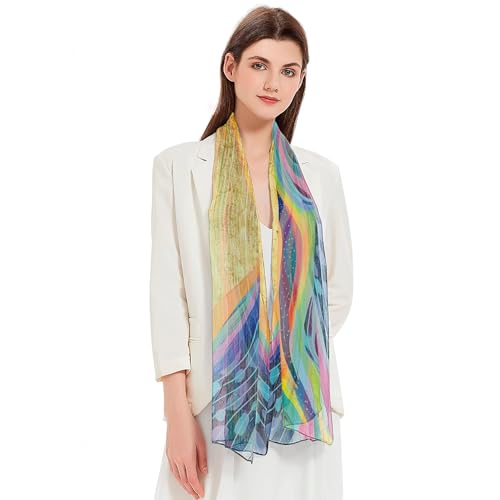 RainCaper Silky-soft Polyester Sheer Long Scarf Feels like Silk