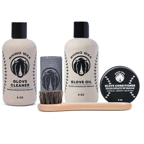 Rhino Wax Baseball Maintenance Kit Plus Baseball Glove Cleaner