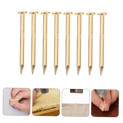 200 clavos de cobre para tapicería de pared, cabezal redondo, para proyectos de bricolaje y muebles miniatura 4