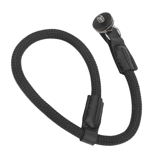 Bindpo Handband, Nylon-Anti-Lost-Lanyard-Gürtelseil mit 1/4 Adapterschraube für Mobile 2 3 4 Stabilisator für Kamera(Schwarz)