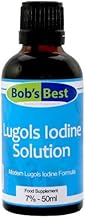 Lugol's Iodine Solution - 7% - 50ml - Essential Mineral Supplement & Topical Antiseptic, High Strength Formula, Alcohol Free, No Additives, Vegan & GMO Free