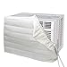 Luxiv Indoor Air Conditioner Cover, White Window Unit Protection Anti-Rust Adjustable Cover for Indoor Window AC with Free Elastic Straps (21x13x2.5)