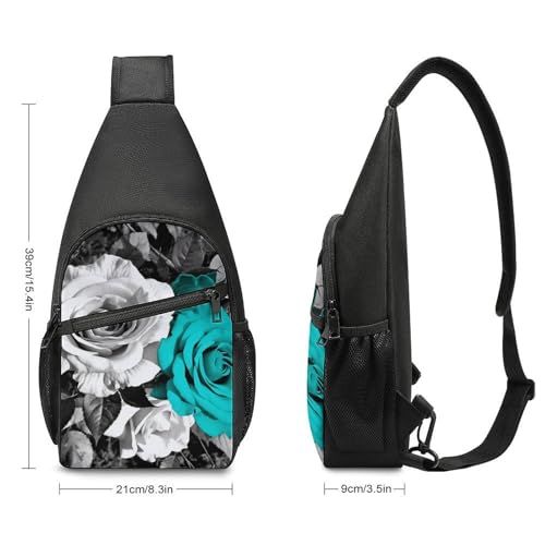 Mochila bandolera ligera floral para senderismo y viaje miniatura 2