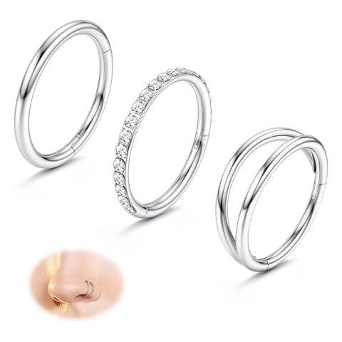Sllaiss 316L Stainless Steel Nose Rings Set Cover