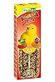 2x Sticks for Canaries with FRUITS and HONEY Parakeets Bird Food 85g Canary Finches Seed 2 in1 with Hooks