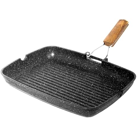 NAMAI -Antihaft-Grillpfanne aus Stein - zusammenklappbarer Cover