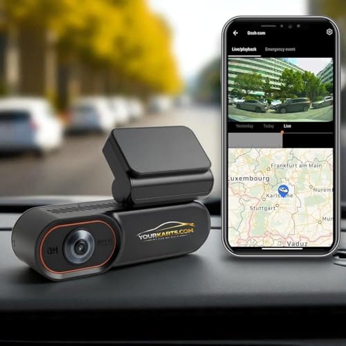 Image of YOURKARTS.COM 4G Pro Dashcam 24 /7 Remote Access, GPS Tracking, App Control, Geo-Fence Alerts, G-Sensor, Full HD DVR Recording, Smart Parking Monitor | Car Accessories 2025 18 Months Warranty