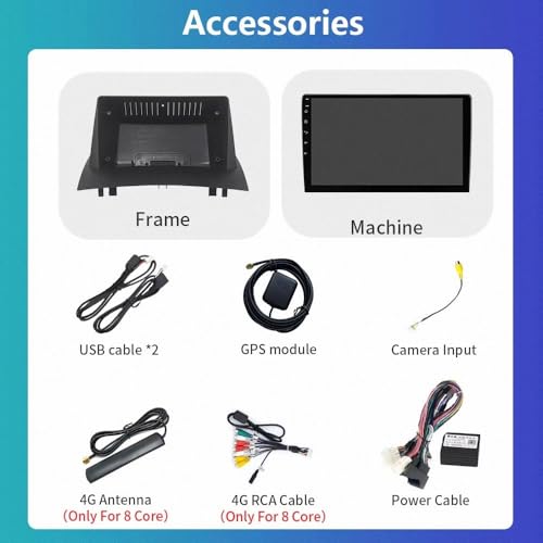 Pantalla Android Auto Inalámbrico con Mirror Link y Bluetooth 4 Nuclear para Renault Megane 6