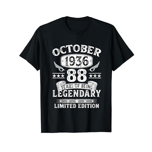 Vintage Regalo 88 Años Cumpleaños Hombre Octubre 1936 Camiseta
