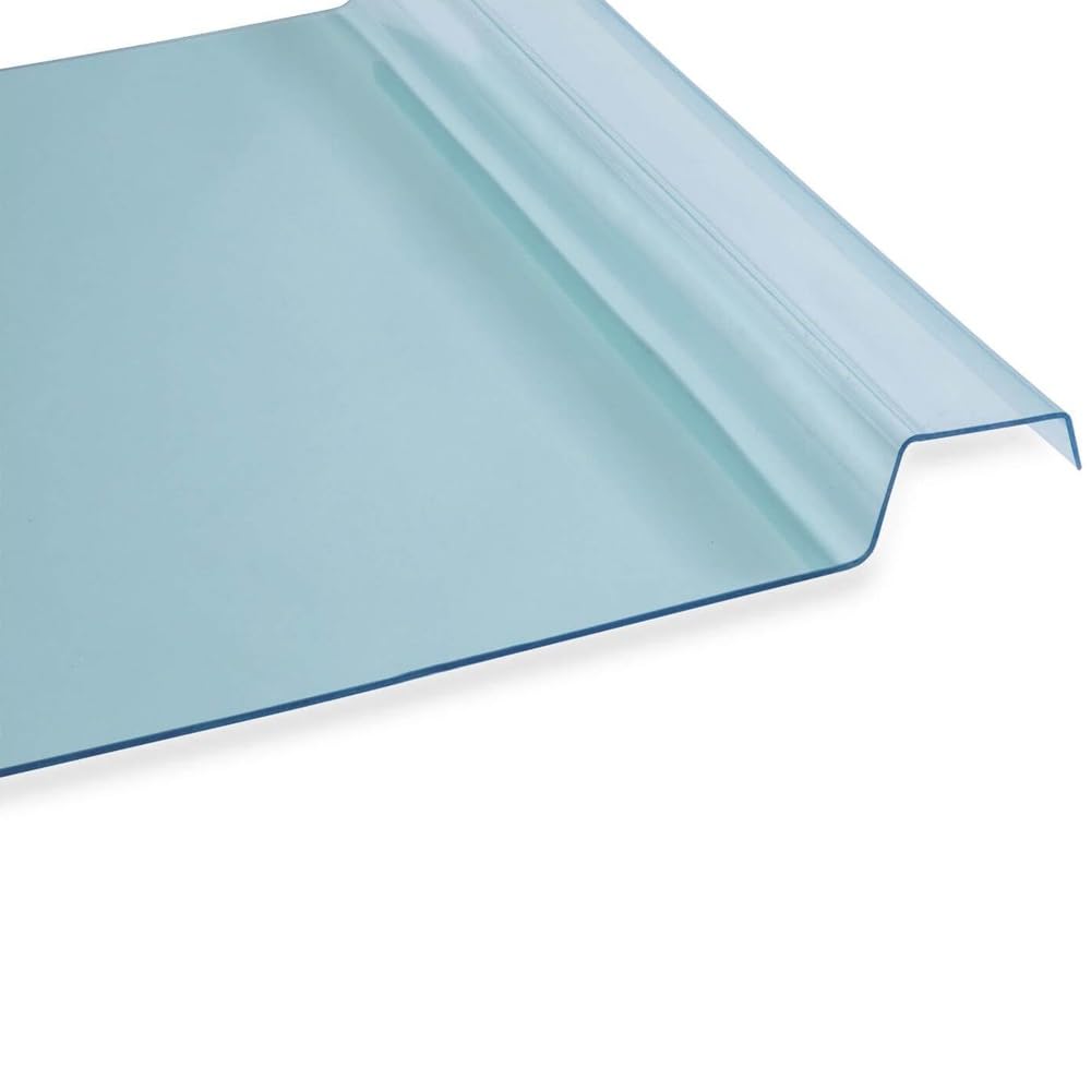 Blueish Breeze Polycarbonate Roofing Sheets Panels - EZ Glaze Glass Like Roof Sheets -for Pergola & Lean To Roof - (W) 600mm x (L) 4 Metre