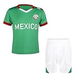 BDONDON Mexico Kids Soccer Outfits Age 7-8 Years - Soft & Cozy Mexico Jerseys for Boys & Girls Sport Fan (BD-MX, 8Y)