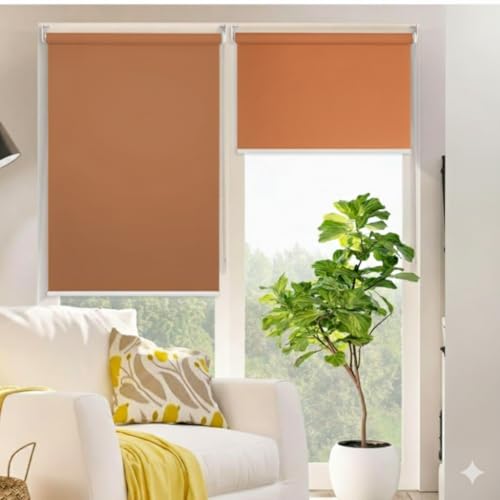 Image of JN Blinds 100% Blackout Roller Blinds for Windows | UV Protection & Thermal Insulated Fabric | Privacy Window Shades for Home & Office | Easy Install