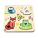 Tender Leaf Toys - Touchy Feely Animals - 5 Piece Wooden Shape Recognition and Dexterity Puzzle - Encourages Language Development - Kids 18 Months +