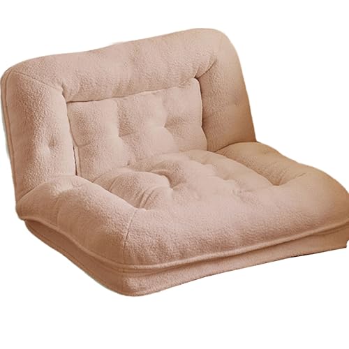 Chaise de sol pour adultes pliable rose contre l'inconfort du sol siege inclinable 5 positions