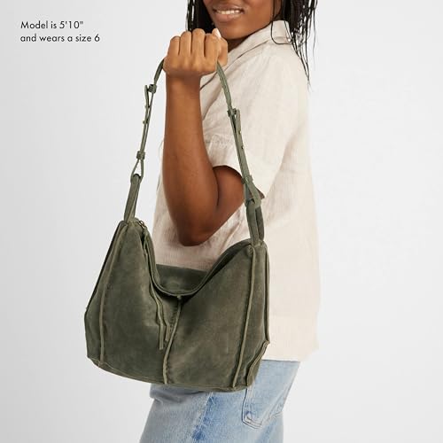 Image of The Sak Los Feliz Hobo Purse - Premium Large Leather Women's Handbag for Everyday & Travel - Durable Purse With Zipper Pocket