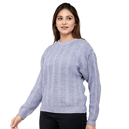 Image of Jai Geeta Hosiery Mills Launches Designer and Knitted Pullover Women Sweater These can be paired with Jeans and Legging in Winter Season Trendy Fashionable Solid
