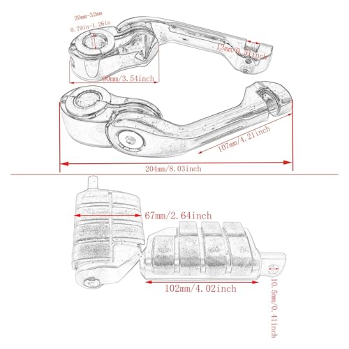 Protections moteur coudées longues et repose-pieds 1.25 po pour soulager vos jambes - 7
