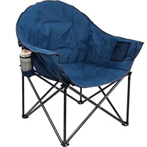 Camping Chairs for Adults, Oversized Lawn Chairs, Moon Lence Folding Heavy Duty Camp Chair with Carry Bag, Support to 450LBS