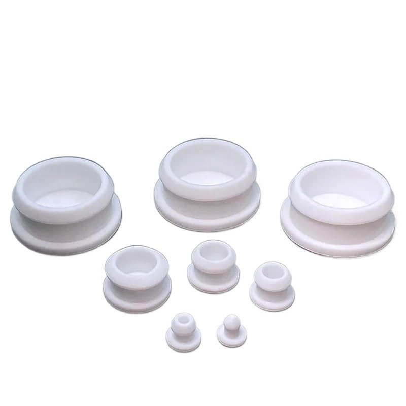 Cosyhat XLJP 5Pcs/10Pcs 2.5mm~50.6mm White High Temp Silicone Rubber Snap On Hole Plug Seal Stopper Cover T-Type Cap(A-13mm-5Pcs)