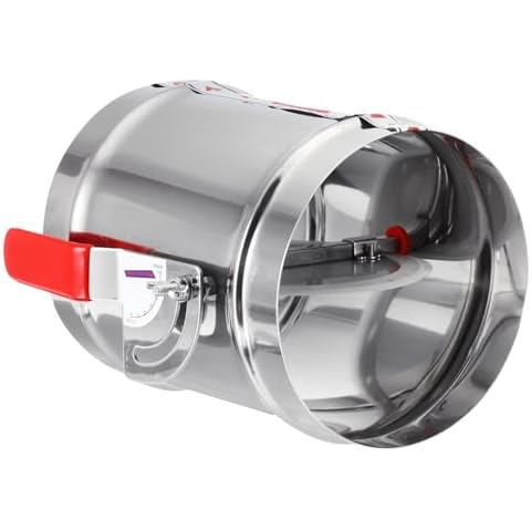 PATIKIL HVAC Duct Manual Volume Backdraft Damper, 6 Inch, Airflow Ducting Branch Vent Damper Air Control Valve, Adjustment Handle Stainless Steel, for HVAC Cover