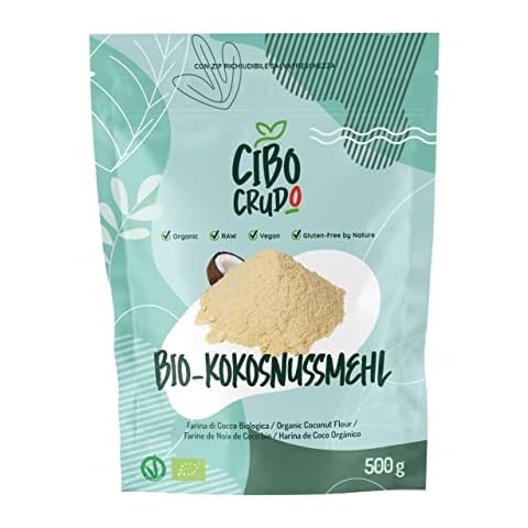 Kokosmehl Bio Low Carb - 500g. Kokosnussmehl ohne Zucker. Cocos Mehl oder Coconut Flour aus Kokosnuss. Glutenfreie Alternative Cover