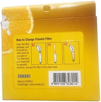 Miniatura 6 de Sonaki, cartucho de filtro de regadera de vitamina C - (1 paquete de 5 unidades) - Repuestos de filtro de vitamina C - Elimina el 99,9% del cloro y